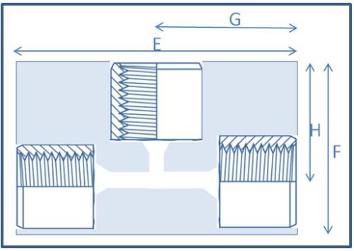 Block Tee, Female 10000 psi - Image 2