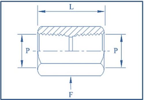 Hex Coupling Female x Female 10000 psi - Image 2
